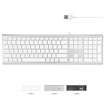 Amazon | MACALLY Mac/Windows用キーボード、 有線、スリム、 省
